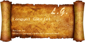 Lengyel Gábriel névjegykártya